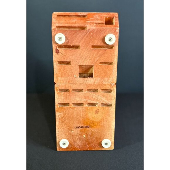 J.A. Henckels International Hardwood Oak Cherry Steak Knife Block Halberdier - Picture 5 of 5